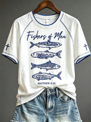 Women's Fishers of Men Japanese Fish Art Print short sleeve T-shirt