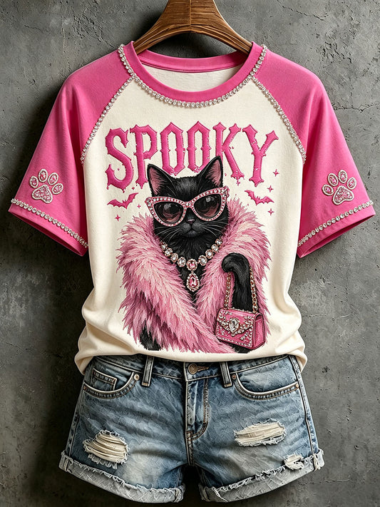 Women's Spooly Cat T-shirts