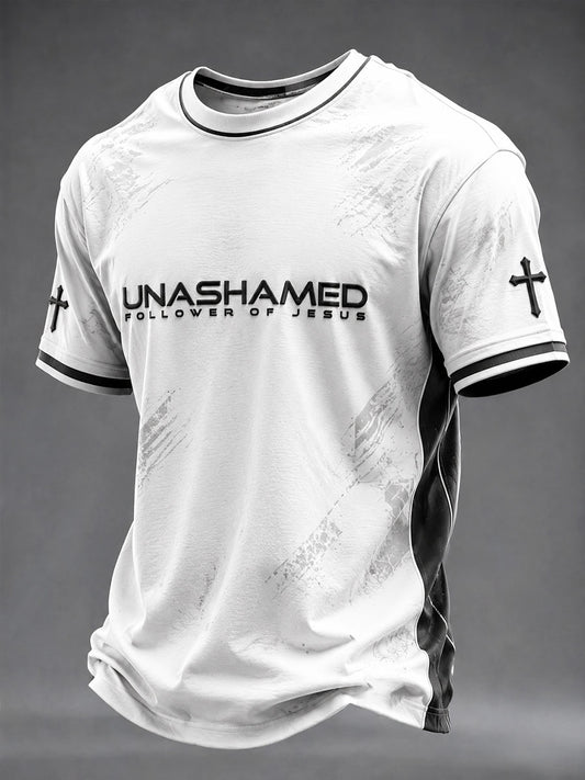 Men's"Unashamed Follower Of Jesus" Faith Casual T-shirt