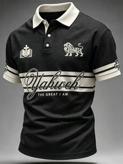 Men's"Yahweh The Great I Am" Faith Casual Polo Shirt
