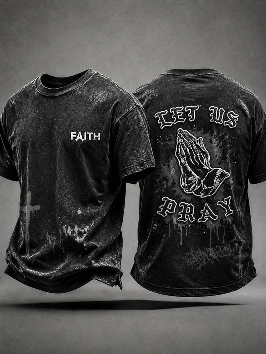 Men's"Let Us Pray" Faith Casual T-shirt