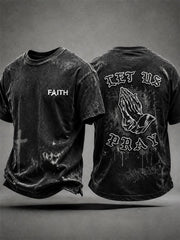 Men's"Let Us Pray" Faith Casual T-shirt