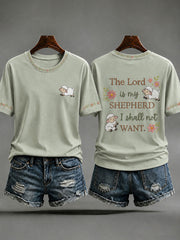 Women's 'The Lord Is My Shepherd' Printed Casual T-Shirt