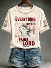 Women's Christian Praise The Lord  Short Sleeve T-shirt