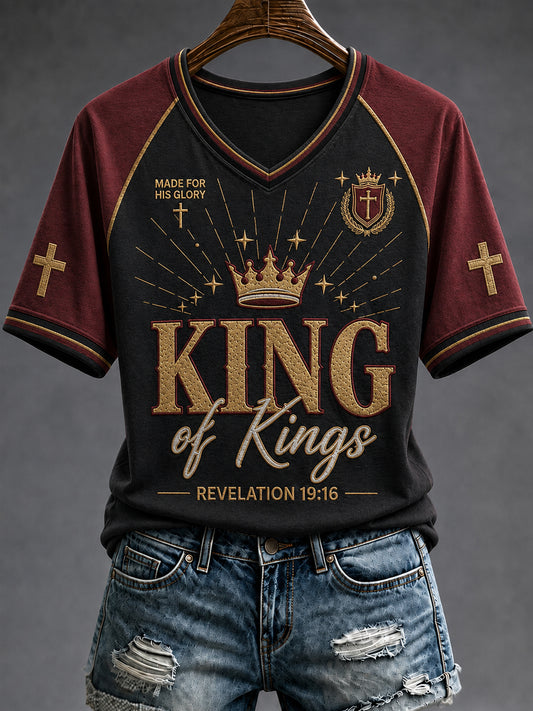 Women's Christian King Of Kings Cross Short Sleeve T-shirt