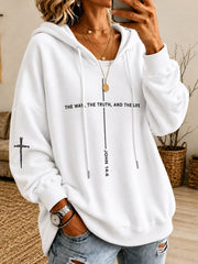 Women's BE STILL AND KNOW Printed Casual Hoodie