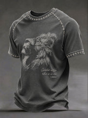 Men's Jesus Lion Christian Casual T-shirt