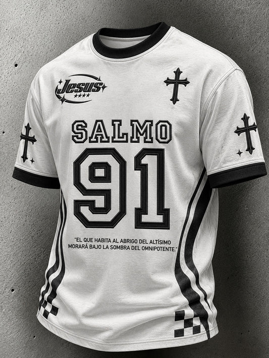 Men's faith theme casual sports short-sleeved T-shirt