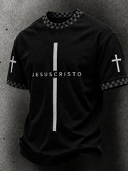 Men's faith theme casual short-sleeve T-shirt