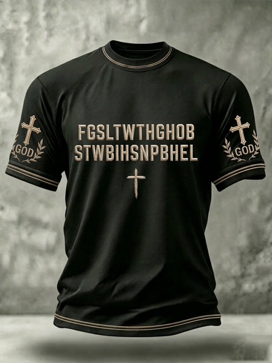 Men's Christian Bible Verse  For God So Loved The World Short Sleeve  T-shirt