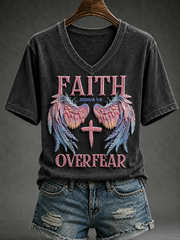 Women's Faith Over Fear Short-sleeved T-shirt