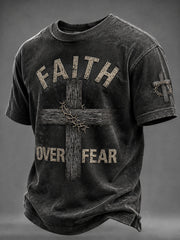 Men's “FAITH OVER FEAR” Printed T-shirt