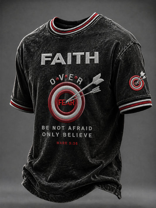 Men's “FAITH OVER FEAR” Printed T-shirt