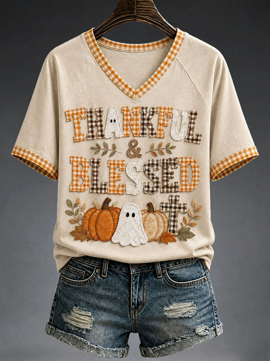 Women's Thankful & Blessed T-Shirt