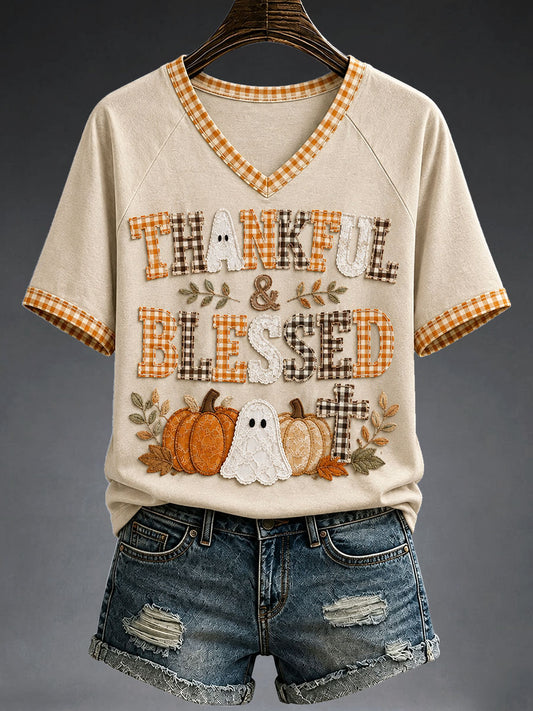 Women's Thankful & Blessed T-Shirt