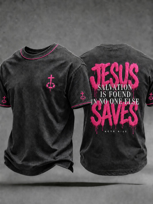 Men's Christian Jesus Saves Short Sleeve T-shirt