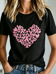 Women's Breast Cancer Awareness Print T-shirt