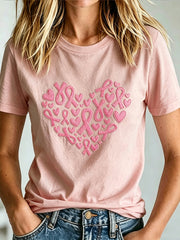 Women's Breast Cancer Awareness Print T-shirt