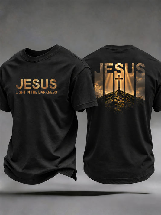 Men's Christian Jesus Light In Darkness Short Sleeve T-shirt