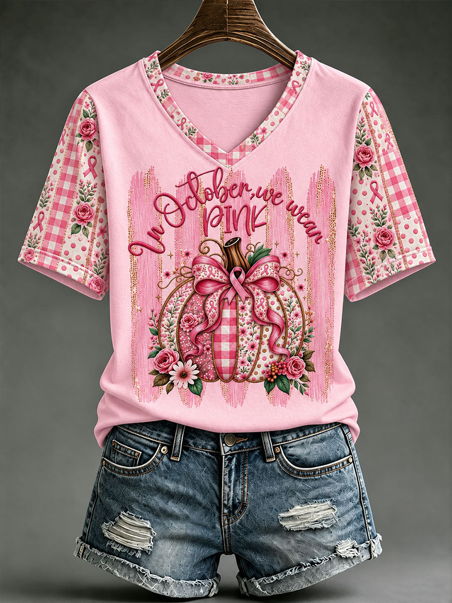 Women's In October We Wear Pink Short-sleeved T-shirt