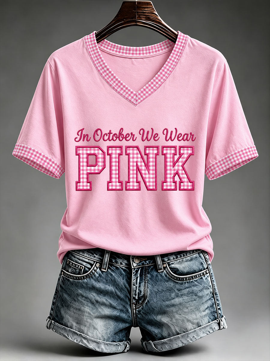 Women's In October We Wear Pink T-shirt