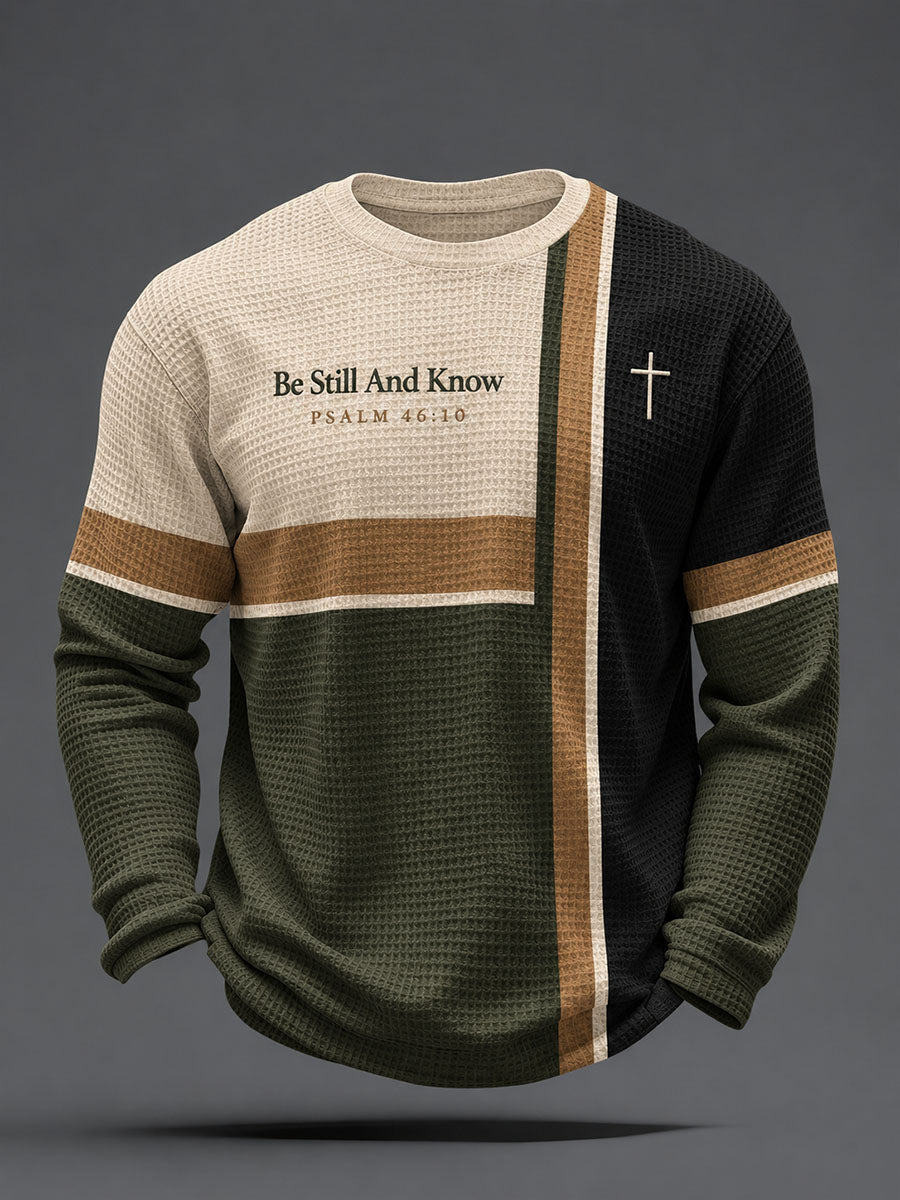 Men's Be Still and Know Waffle Top