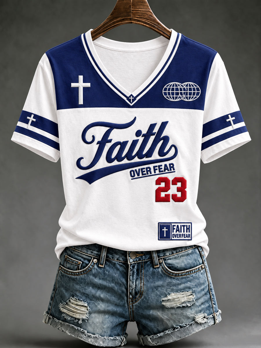 Women's Christian Faith Over Fear Short Sleeve T-shirt
