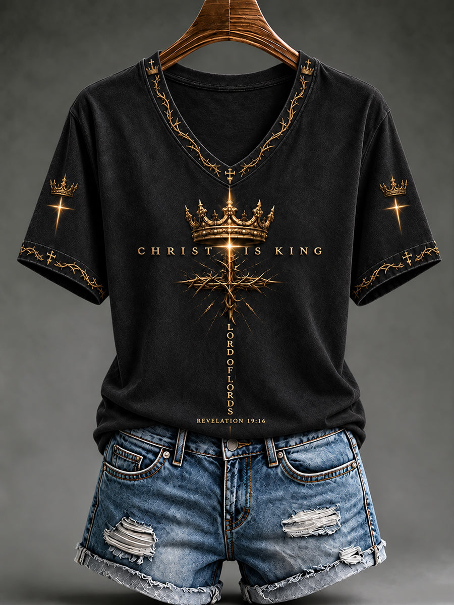 Women's Christian Christ Is King Short Sleeve T-shirt