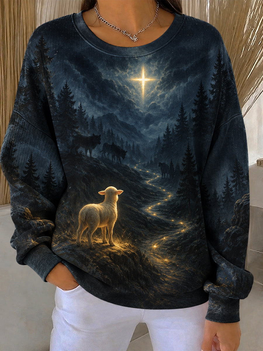 Women's Faith Print Casual Sweatshirt