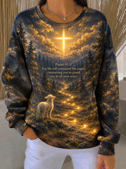 Women's Faith Print Casual Sweatshirt