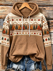 Women's Autumn Landscape Pattern Design Leisure Hoodie