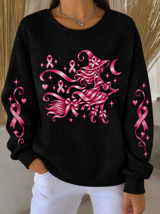 Women's Breast Cancer Print Sweatshirt