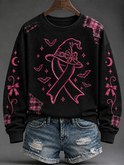 Women's Breast Cancer Print Sweatshirt