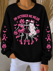 Women's Breast Cancer Print Sweatshirt