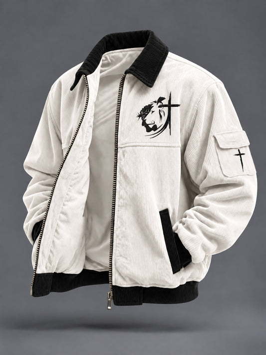 Men's Faith Print Casual Jacket