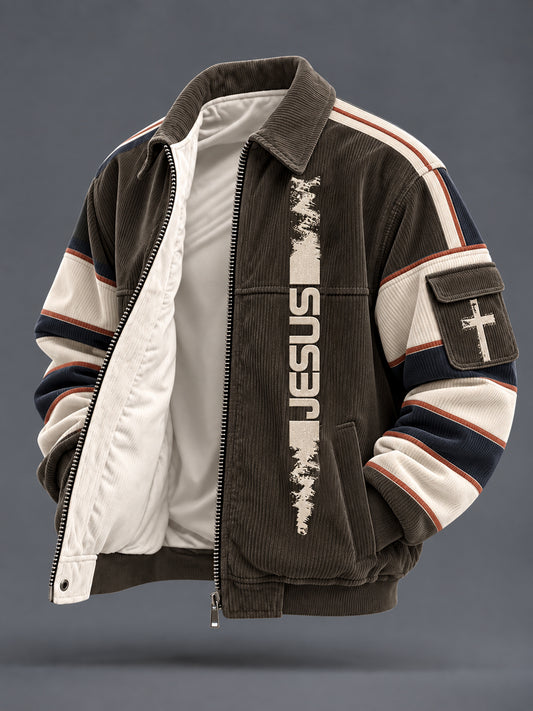 Men's Faith Print Casual Jacket