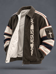 Men's Faith Print Casual Jacket
