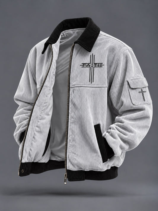 Men's Faith Print Casual Jacket