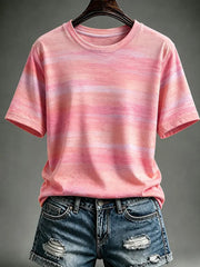 Women's Pink Art Breast Cancer Awareness Print T-shirt