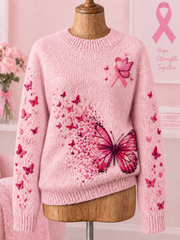 Women's Breast Cancer Long-sleeved Sweater