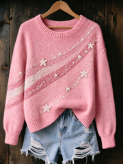 Women's Breast Cancer Crew Neck Sweater