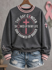 Women's Breast Cancer Awareness Art Printed Sweatshirt