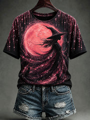 Women's Breast Cancer Awareness Witch Short-sleeved T-shirt