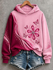 Women's Breast Cancer Printed Hoodie
