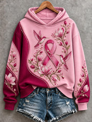 Women's Breast Cancer Printed Hoodie