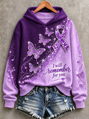 Women's  Alzheimer's Awareness Support Print Sweatshirt