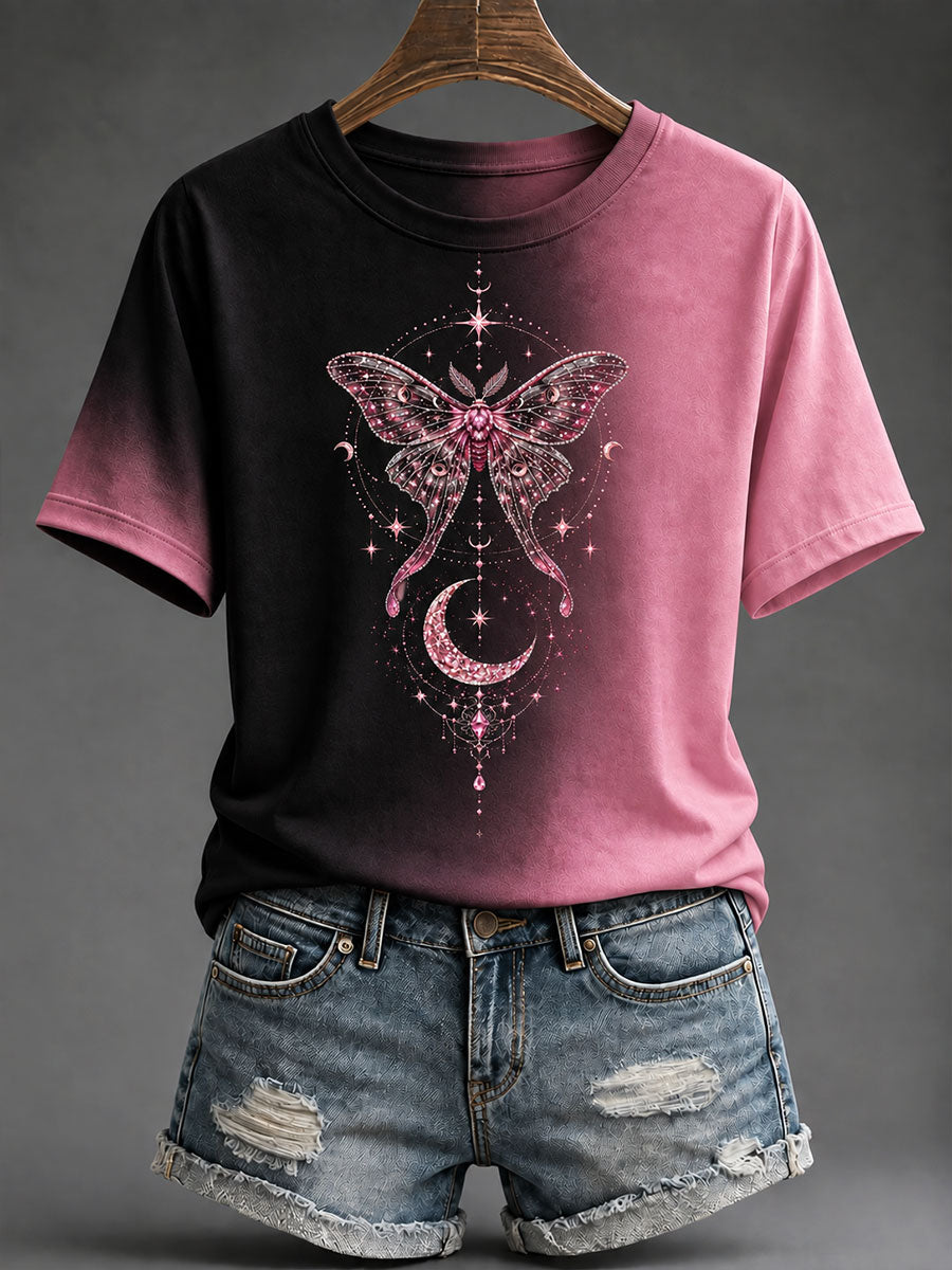 Women's Breast Cancer Awareness Pink Print T-Shirt