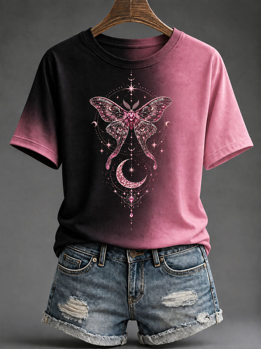 Women's Breast Cancer Awareness Pink Print T-Shirt