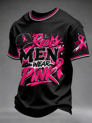 Men's Breast Cancer Awareness I Wear Pink For Her T-shirt