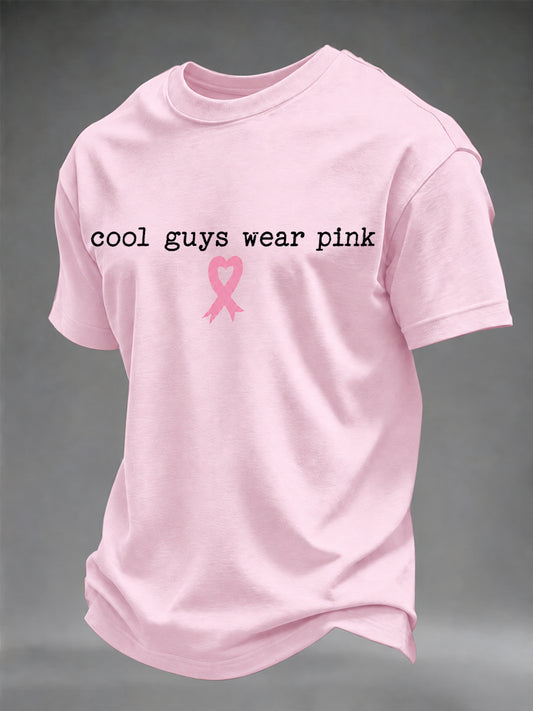 Men's Breast Cancer Awareness I Wear Pink For Her T-shirt